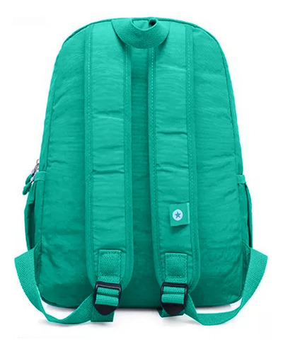 Mochila Bolsa Feminina Notebook Impermeável Reforçada Leve Cor Verde-claro