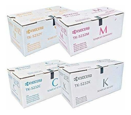 Juego De 4 Cartuchos Tk-5232 Para Kyocera M5521cdn