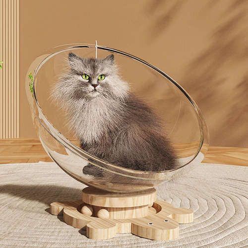 Cama Para Gatos En Cápsula Transparente, Cama Para L