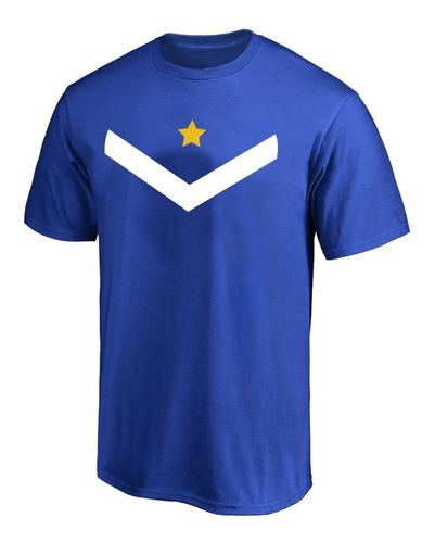 Remera Azul Francia Velez Sarsfield Línea En El Pecho 