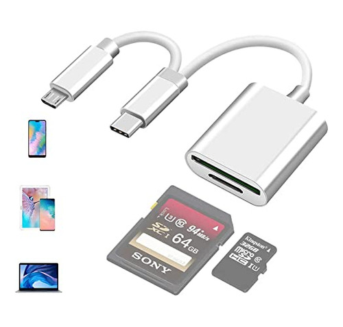 Lector Tarjeta Usb C Sd Microsd Tipo Micro Otg Adaptador Tf