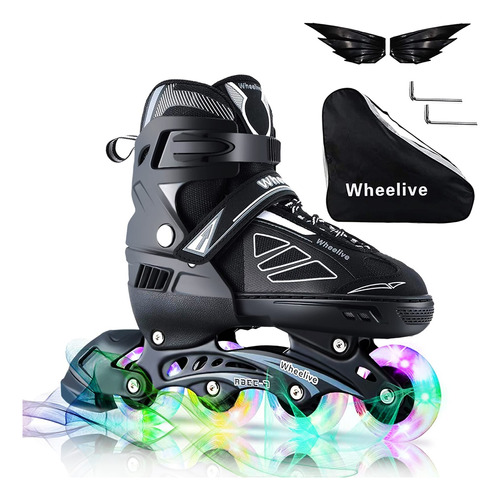 Wheelive Patines En Linea Ajustables Para Ninos Y Adultos, P