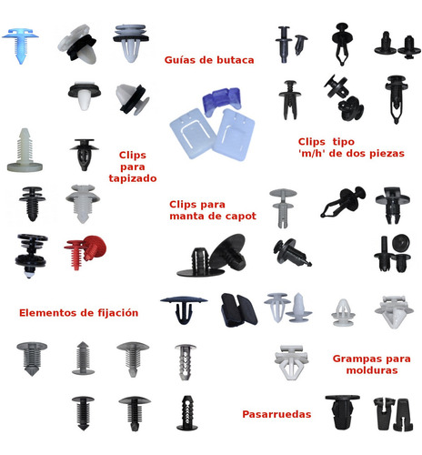 Clip Tapizado Puerta Amarok Y Golf Con Goma (x 10 Unid)