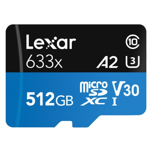 Cartao Lexar Micro Sdxc 100mb/s 512gb Video 4k Gopro Hero7