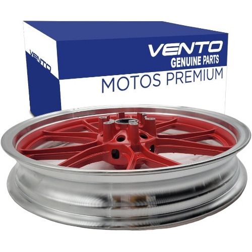 Rin Delantero Plateado/rojo Vento Nitrox 250 T2