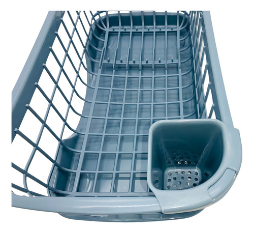 Seca Platos Con Base De Drenaje 8021 Celeste