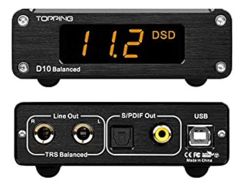 Topping D10 Balanceado Dac Mini Usb Dac Css Xmos