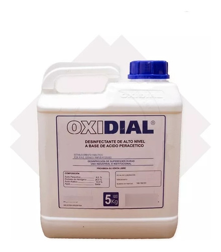 Ácido Peracético Oxidial X 5 Litros Limpieza Alimenticio