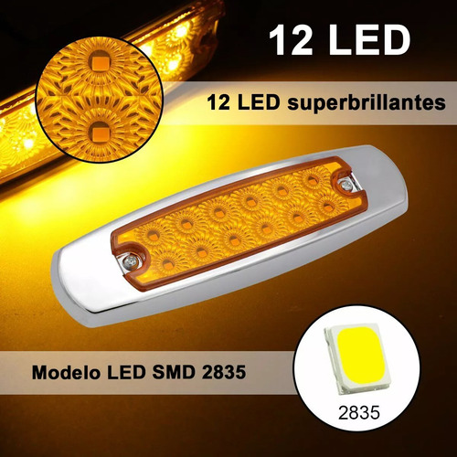 Pack X10 Luz Led Lateral Posición Para Camión Trocha