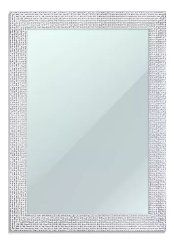 Espejo De Pared Cuerpo Entero Paspartu Frames Abc Color Blanco