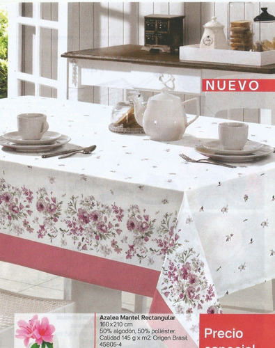 Mantel Rectangular Azalea 160x210cm Homeware® | Envío gratis