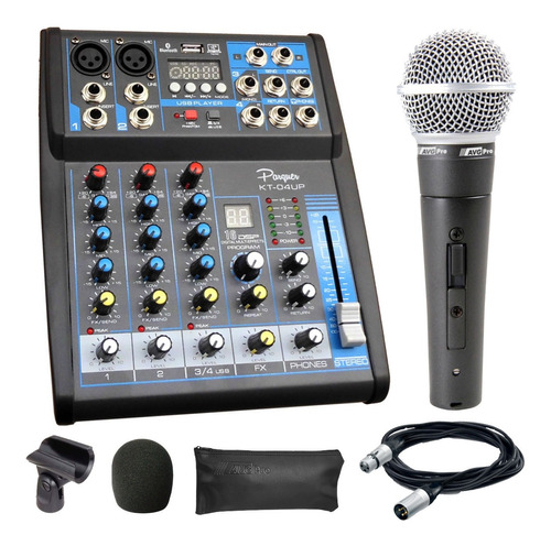 Kit Grabacion Consola Usb Microfono Cable Radio Online