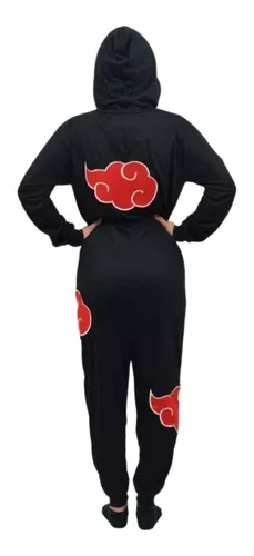 Nuvens Akatsuki Macacão Pijama Verão Adulto Oficial Naruto