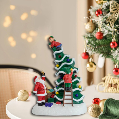 Adorno De Decoración Navideña Con Luz Led, Mini Árbol De