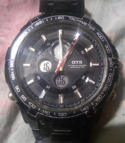 Reloj Ots T8203g Negro Ana Digi 