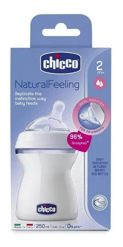 Chicco Biberón NaturalFeeling 2m+, 250 ml