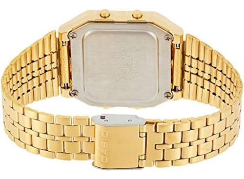 Reloj Casio World Time De Acero Inoxidable Dorado Para Hombr