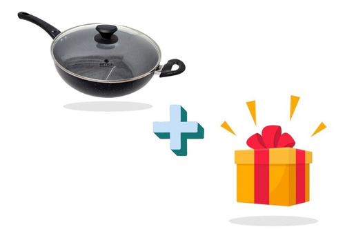 Imagen 1 de 2 de Sartén Wok 30cm Aluminio/antiadherente + Regalo Sorpresa