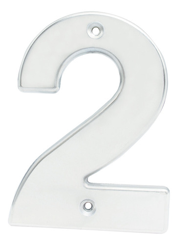 Numero 2 Bold 4  Cromo Satinado Lock (5pz)