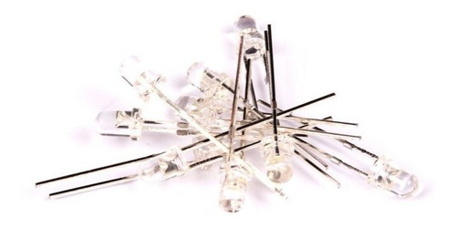 Pack 10 Leds 3mm Blanco Arduino Nubbeo