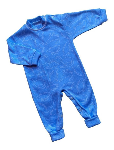 Body Ajuar Osito Bebe Pañalero Enterito Manga Larga Conjunto Azul Acero Talle 2