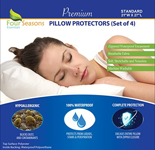 Protectores De Almohada Estándar (juego De 4), Funda De Almo