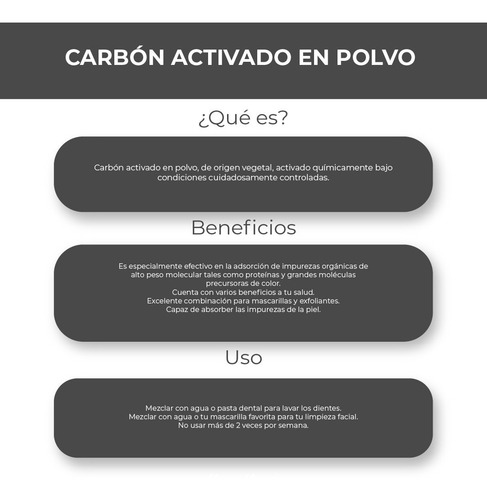 Imagen 3 de 6 de Carbón Activado 1 Kg. Bam Boo! Lifestyle