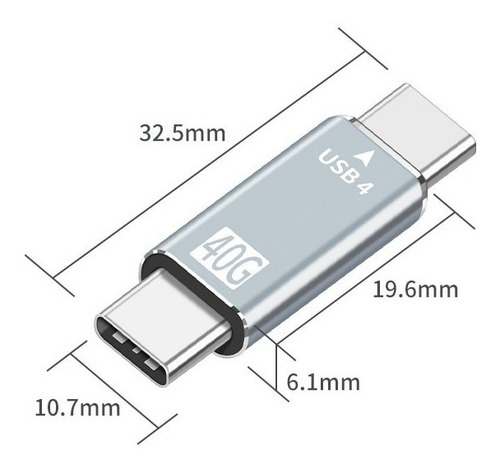 Adaptador Usb C Macho A Usb C Macho - Cable Datos Extension
