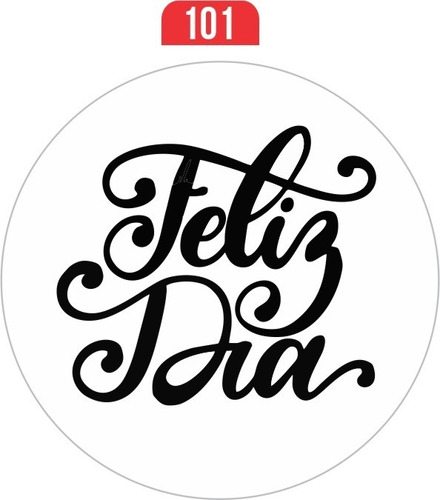 Stickers  Feliz Día  3 X 3 Por 100 Unidades