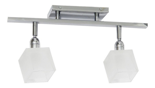 Imagen 7 de 10 de Lampara Aplique Plafon Techo 2 Luz Sistema Recto Led