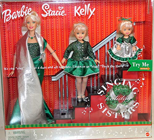 Holiday Singing Sisters Barbie Stacie Kelly Dolls Canta Deck