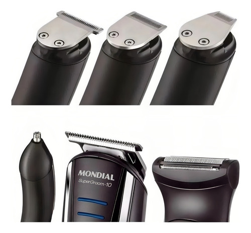 Aparador De Pelos Super Groom 10 Bivolt Mondial Cor Preto 127/220V