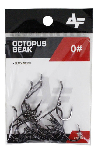 Anzol Octopus Beak Black N° 04 - Albatroz (25 Peças)