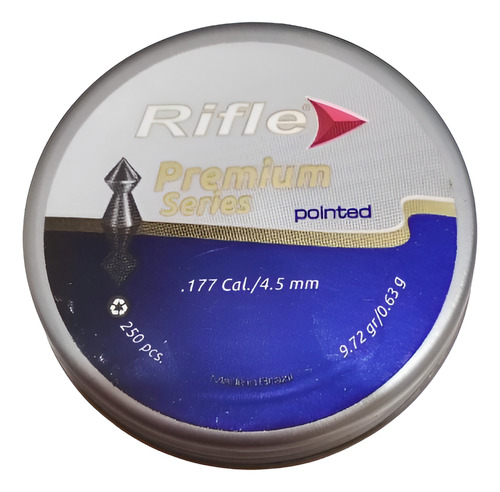 Balines Rifle Pointed 4,5mm X250 (9.72gr) Aire Comprimido