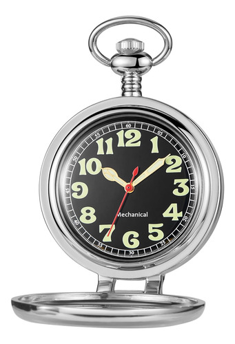 Reloj De Bolsillo Mecánico Acero Inoxidable Para Hombre Color