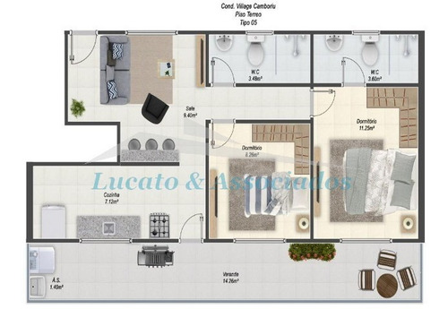 Imagem 20 de 27 de Casa Residencial Em Condominio Fechado Para Venda Na Vila Caiçara, Praia Grande Sp 2 Dormitórios Sendo 1 Suíte, 1 Vaga - Ca00439 - 69503129