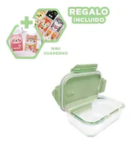 Comprar Pack2 Taper De Comida Verde 1040ml Y+regalo Agendita