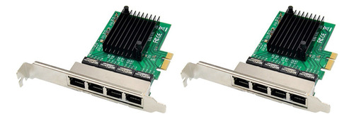 2 Adaptadores De Servidor Ethernet Rj-45 De 4 Puertos Y Tarj