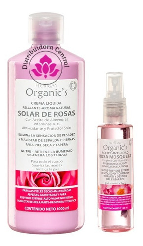 Crema Solar De Rosas + Aceite Rosa Mosqueta Florigan® Set