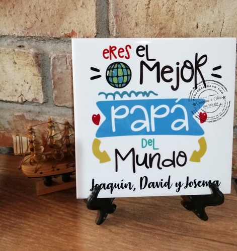 Azulejo Cerámica Personalizada Regalo Día Del Padre Papá