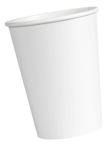 Vaso de papel biodegradable blanco de 200 ml, paquete con 50 onzas