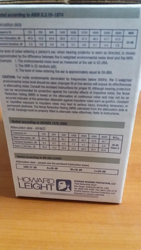 Tapon Desc Max C/cordon Howard Leigh X 10 Pares