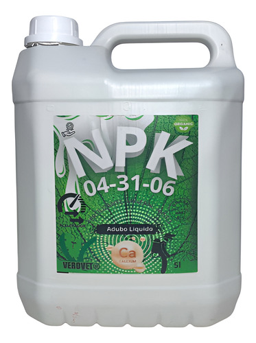Adubo E Fertilizante Liquido Npk 15-15-20 5l Concentrado