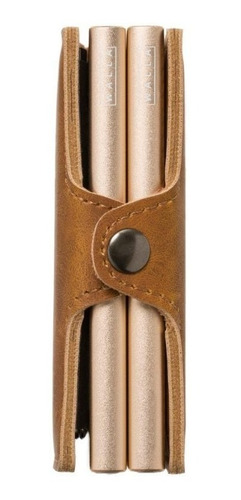 Imagen 3 de 5 de Billetera Walla Wallets Doble - Vintage Light Pardo