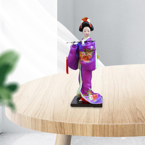 Barra De Escritório Boneca Gueixa Japonesa Quimono De 11