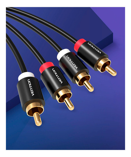 Cable de audio Rca macho, mesa de sonido para DJ con blindaje de primera calidad, Vention
