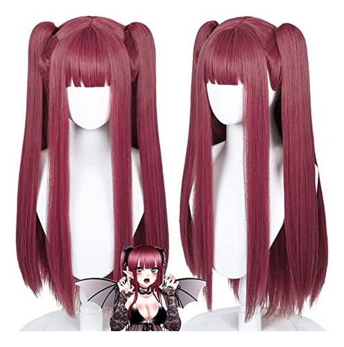 Uniquebe Long Cosplay Wig Pink Straight Wigs With Hs6g6