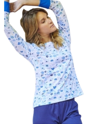 Pijama Invierno Mujer Algodón Estampado Emmy Art. 5515