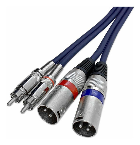 Sísmica Audio Sa-2raxrm10 Cable De Conexión Dual Xlr A Rca D
