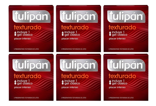 Tulipán Preservativos Látex Texturado 6 Cajas X3u Discreto